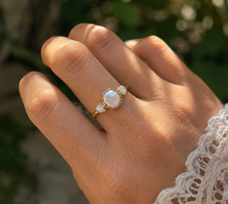 Pearl Engagement Rings
