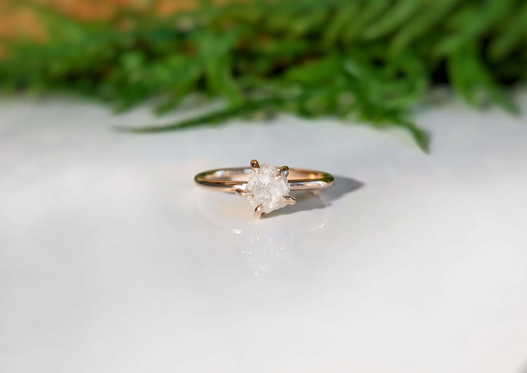 Raw Diamond Engagement Rings