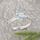 Solid Silver Aquamarine ring