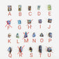 A grid of various Australian opal stones labeled A to U, with some marked out, showing artistic options for jewelry.