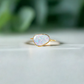 Handcrafted Australian Opal ring set in 14k Gold filled band, perfect for engagement or special occasions.