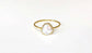 Freshwater Keshi pearl ring in gold, a unique solitaire piece perfect for gifts and special occasions.