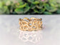 Molten Silver Honeycomb ring, uniquely hand-carved, solid silver with an abstract, nature-inspired design.