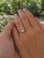 woman wearing a Pearl and diamond ring set