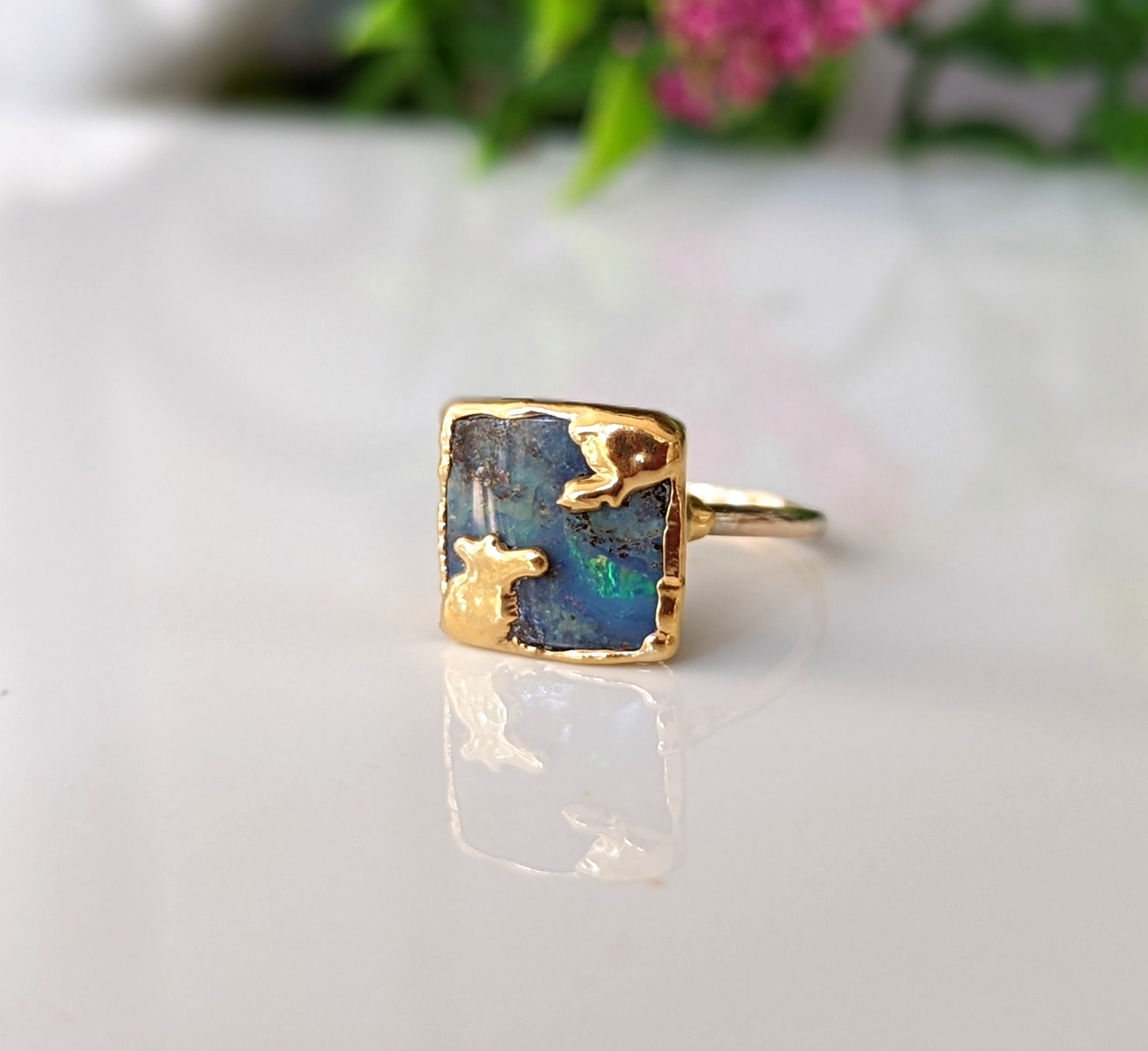Australian Opal Kintsugi ring