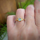 Solid 14k Gold engagement ring featuring a London Blue Topaz on an organic textured band, showcasing elegance and individuality.