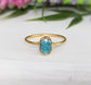 Handcrafted blue Tourmaline ring on 14k Gold filled band, perfect as a unique gift for special occasions.