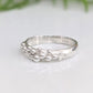 Dew Drop textured silver ring with beaded design, handcrafted in molten silver, perfect as a stacking or wedding band.