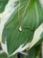 Freshwater Keshi Pearl necklace on a green leaf, handcrafted with 18k gold plating, perfect gift for special occasions.