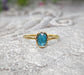 Blue Tourmaline ring handcrafted on 14k Gold filled band, perfect for special occasions or as a unique promise ring.