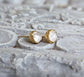 Herkimer diamond stud earrings in gold, featuring elegant crystal design, perfect for everyday wear or special occasions.