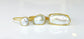 Three handmade Keshi pearl rings on gold bands showcasing unique shapes and luster.