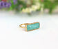 Stunning Amazonite Gold bar ring featuring a natural stone set on a 14k Gold filled band.