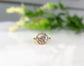 White Crystal copper ring on 14k Gold filled band, 12mm round White Calcite gemstone.