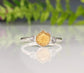 Handcrafted raw citrine and diamond ring showcasing unique rustic beauty, perfect for romantic gifts or November birthdays.