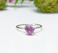 Raw Alexandrite ring in sterling silver, handcrafted June birthstone, perfect for engagement or Valentine's Day gift.