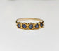 Raw Sapphire multi-stone ring on a solid 14k gold filled band, perfect as a unique wedding or gift ring.