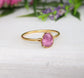 Handcrafted pink Tourmaline ring on a 14k gold filled band, perfect as a unique gift for special occasions.