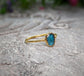 Handcrafted blue Tourmaline ring on 14k Gold filled band, perfect for gifts or special occasions.