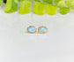 Light blue Australian Opal stud earrings on 14k gold filled posts, perfect bridal and gift choice.
