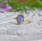 Raw Tanzanite ring in 14k gold, featuring a unique purple crystal, perfect for gifts and special occasions.