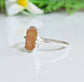 Raw Golden Imperial Topaz ring on a sterling silver band, perfect as a unique promise or birthday gift.