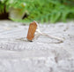 Sterling silver raw Golden Imperial Topaz ring, unique handcrafted design, perfect for gifts or special occasions.