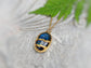 Labradorite Kintsugi necklace with gold electroforming, set on a 14k gold filled chain, unique gift idea.