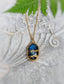 Handcrafted Labradorite Kintsugi necklace with 18k gold plating on a 14k gold filled chain.