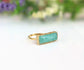 Stunning Amazonite Gold bar ring featuring a natural stone set on a 14k Gold filled band.