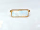 Natural rainbow Moonstone ring with 14k gold filled band, ideal for new beginnings and June birthdays.
