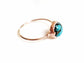 Natural turquoise ring featuring a 10mm stone on a 14k gold filled band, unique and handcrafted.