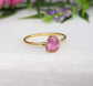 Handcrafted pink Tourmaline ring on a 14k gold filled band, perfect as a unique gift for special occasions.