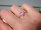 Handcrafted pink Tourmaline ring on a gold filled band, perfect for gifts on special occasions like birthdays or anniversaries.