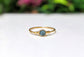Raw blue diamond engagement ring on solid 18k gold band, handcrafted and unique, perfect for Valentine's Day.