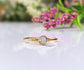 Raw diamond chevron wedding ring set with 18k gold band, handcrafted and ethically sourced.