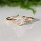 Raw diamond engagement ring set in rose gold, showcasing unique, natural beauty for a one-of-a-kind love.