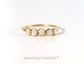 Raw diamond eternity ring in 18k gold, featuring five uncut conflict-free diamonds.