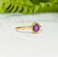 Handcrafted hexagonal Pink Star Sapphire ring in 14k Gold, showcasing elegance and unique beauty.