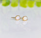 White Australian Opal stud earrings on 14k Gold filled posts, elegant bridal jewelry for October birthdays.